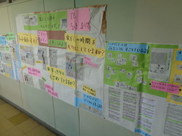 保健学習会にかかわる保健室前の掲示の画像