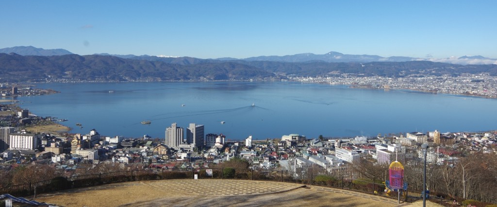 立石公園から見た諏訪湖の画像