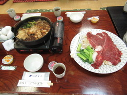 夕飯はすきやきの画像