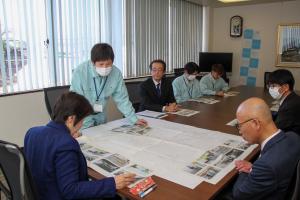 【1.15 能登半島地震に伴う応急給水活動の市長報告】能登半島地震被災地での応急給水活動のため、石川県羽咋市へ派遣されていた水道局職員4人の活動報告会が行われました。