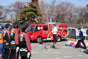3月23日 諏訪市消防団ポンプ車配備式