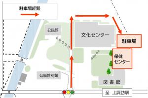保健センター駐車場のご案内(９月まで)