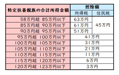 特定親族特別控除