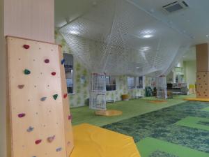 わくわくスペースにあるボルダリング