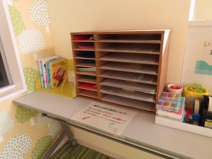 ゆったりスペースにある折り紙