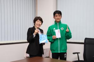 12月8日 高円宮杯JFA第37回全日本U-15サッカー選手権大会出場選手表敬訪問