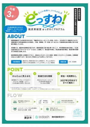 脱炭素経営 eっすわ！プログラム_チラシ表面