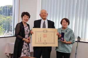 8月26日 高齢者叙勲「旭日単光章」伝達式