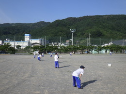 野球部1年生初めての練習の画像