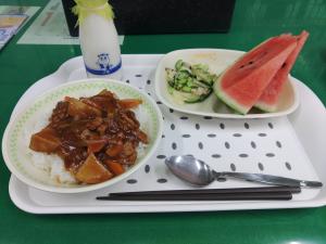 【諏訪西中】読書旬間コラボ給食