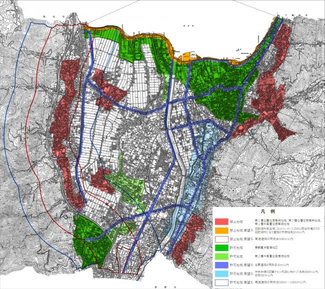 諏訪市屋外広告物条例規制図